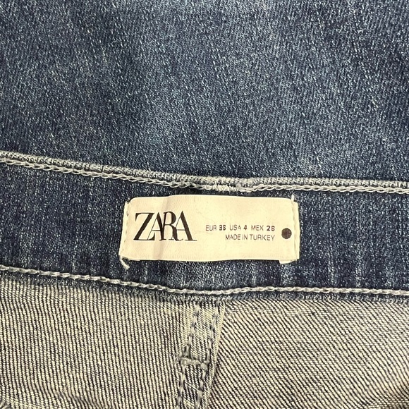 Zara Dark Blue Flare Jeans - Picture 5 of 7
